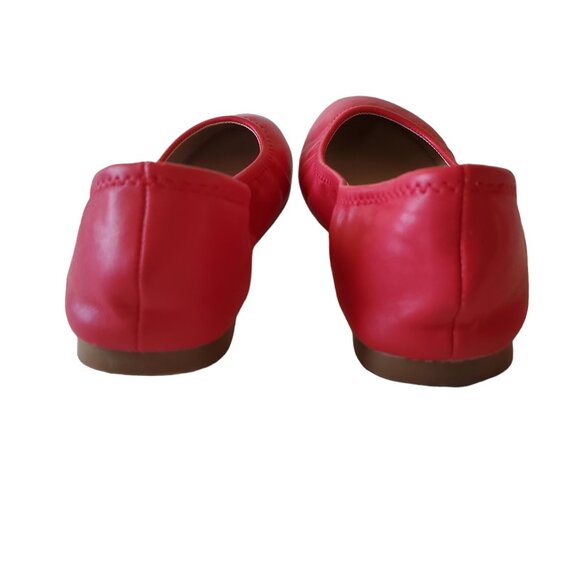 Dream Pairs Sole Happy Red Ballerina Shoe Size 10 - Picture 5 of 14